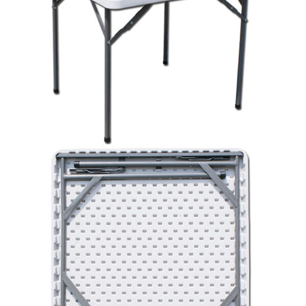 TAVOLO IN ACCIAIO E HDPE PIEGHEVOLE  87X 87XH74 CM