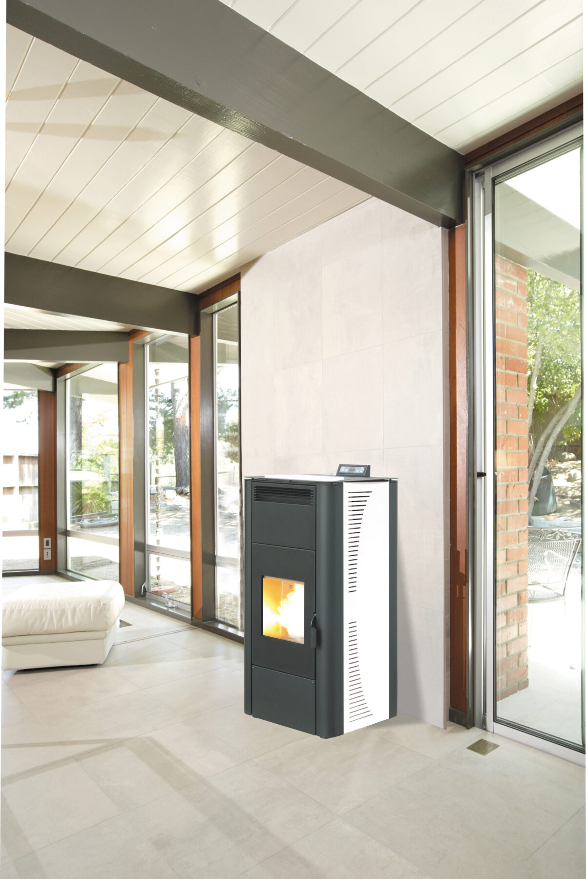 STUFA PELLET 24 KW KING 24 IDRO BIANCO