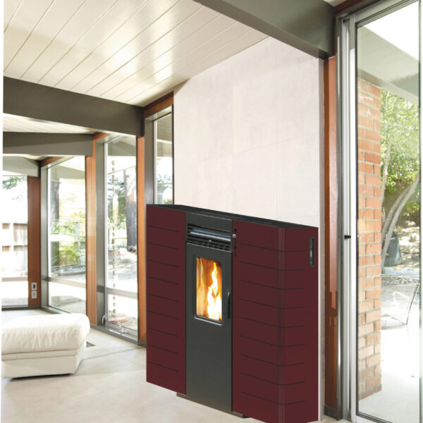 STUFA PELLET 10 KW KING SLIM 10 CANAL. BORD.