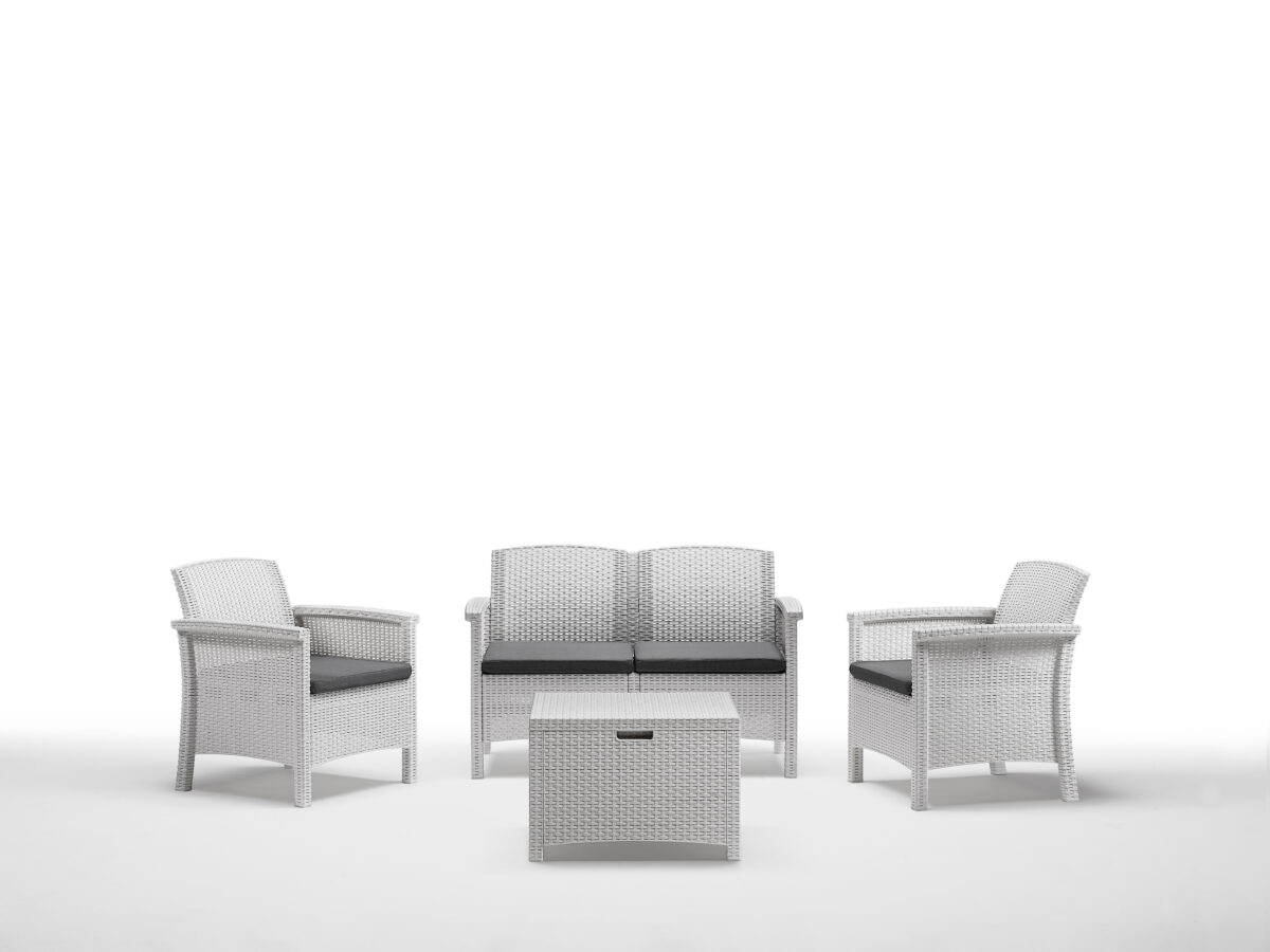SALOTTO RESINA VENEZIA 4 PZ BIANCO