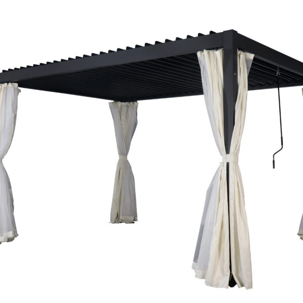 GAZEBO PERGOLA CON LAMELLE ORIENTABILI 3X4 M