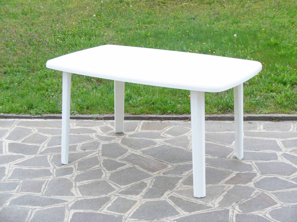 TAVOLO RESINA ART.56  CM.137X85 BIANCO