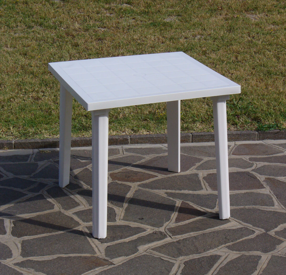 TAVOLO RESINA ART.59  CM. 80X80 BIANCO