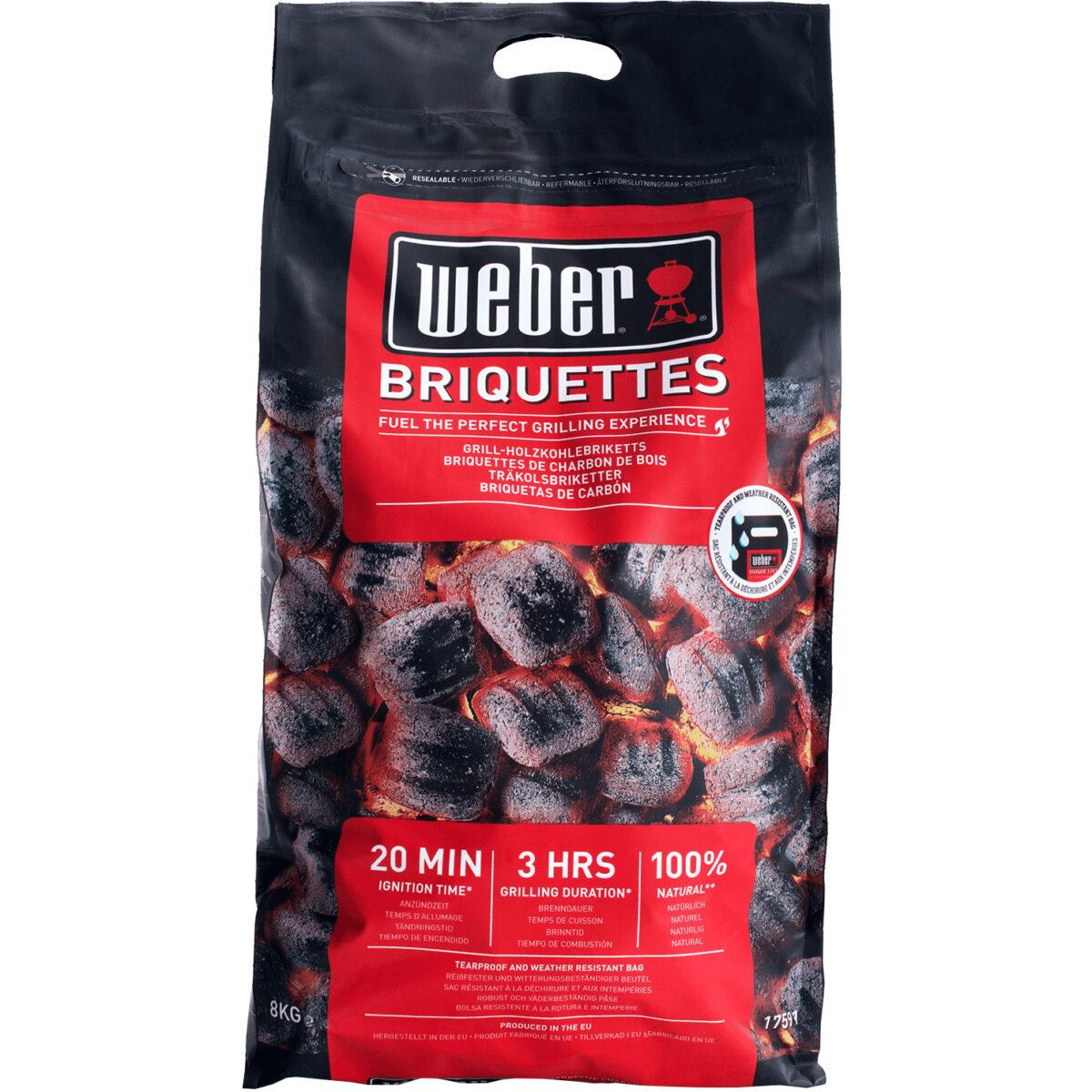 WEBER BRICCHETTI CARBONE DA 8