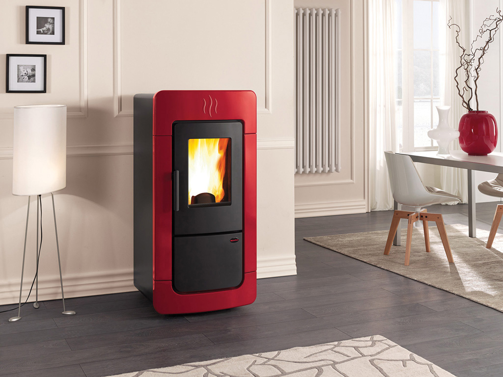 STUFA PELLET 30 KW DIADEMA ACS IDRO BORDEAUX STUFA PELLET 30 KW DIADEMA ACS IDRO BORDEAUX
