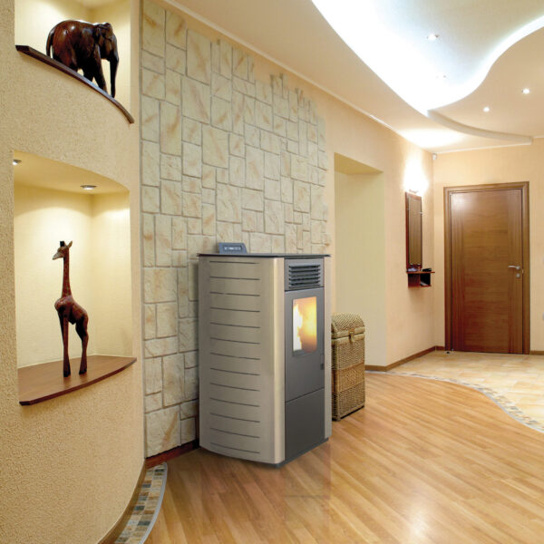 STUFA PELLET 10 KW KING 118C CANALIZZATA 1 SABBIA