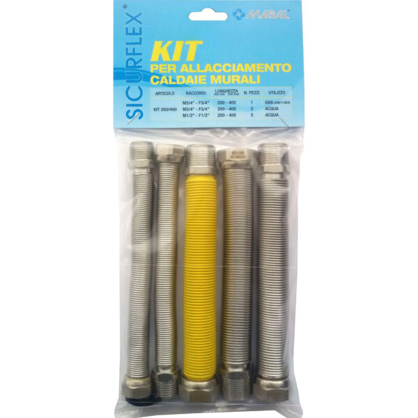 KIT RACCORDO INOX ESTENSIBILE 3/4 PER CALDAIA KIT