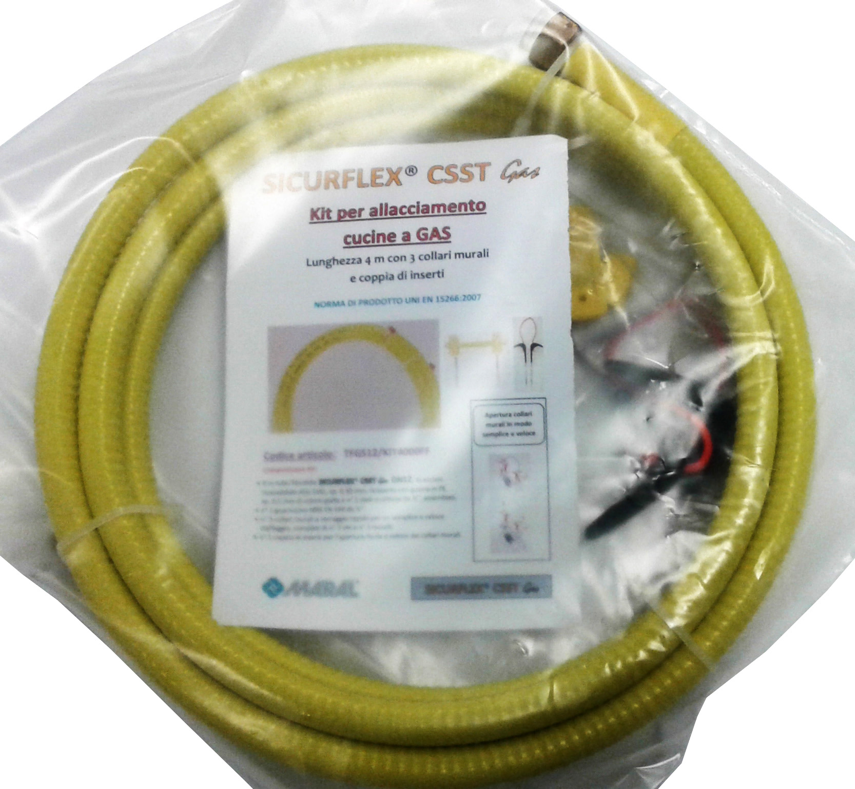 TUBO FLESSIBILE GAS 400 CM F.F.1/2 C/COLLARI UNI15266 TUBO FLESSIBILE GAS 400 CM F.F.1/2 C/COLLARI UNI15266