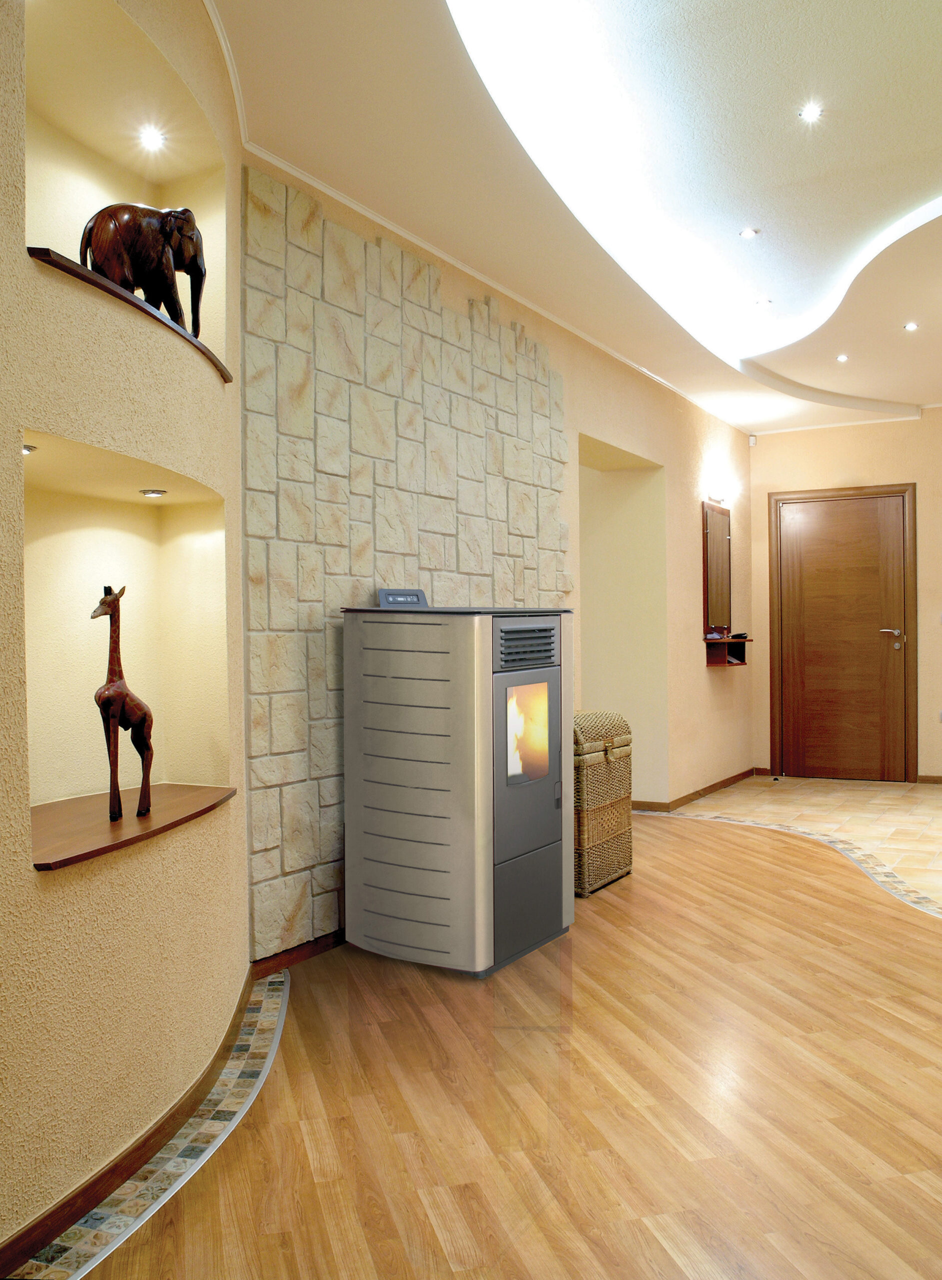 STUFA PELLET 7 KW KING 78 SABBIA (78SKI) STUFA PELLET 7 KW KING 78 SABBIA (78SKI)