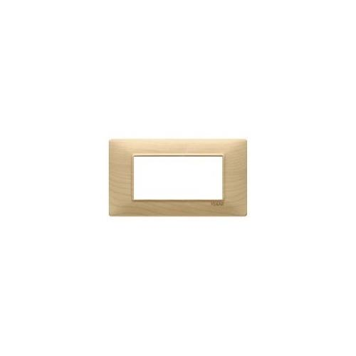 VIMAR PLANA - PLACCA 4M LEGNO ACERO