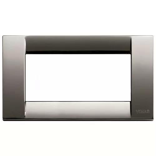 VIMAR IDEA - PLACCA 4 POSTI CROM.NERA