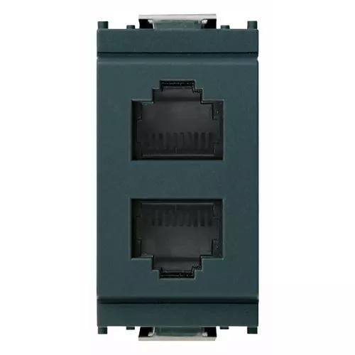 VIMAR IDEA - DUE PRESE RJ11 6/4 GRIGIO