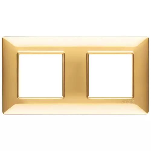 VIMAR PLANA - PLACCA 4M (2+2) INT71 ORO LUCIDO