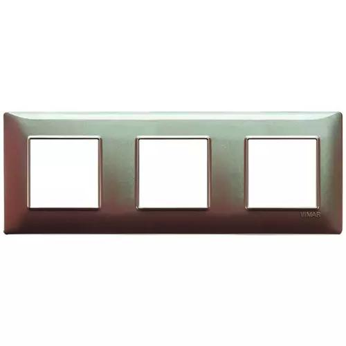 VIMAR PLANA - PLACCA 6M (2+2+2) INT71 MARRONE MIC