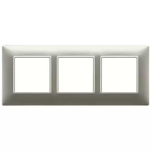 VIMAR PLANA - PLACCA 6M (2+2+2) INT57 NICHEL OPACO