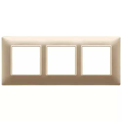 VIMAR PLANA - PLACCA 6M (2+2+2) INT57 CHAMPAGNE OPACO