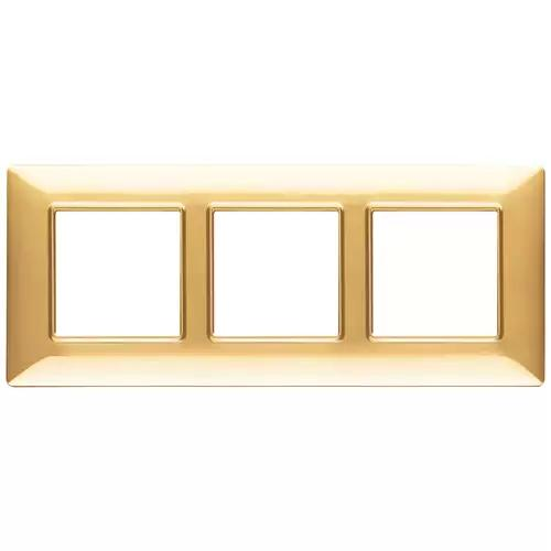 VIMAR PLANA - PLACCA 6M (2+2+2) INT57 ORO LUCIDO