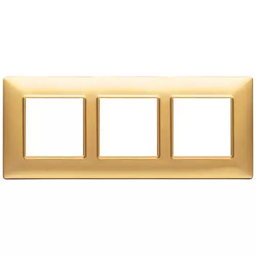 VIMAR PLANA - PLACCA 6M (2+2+2) INT57 ORO OPACO
