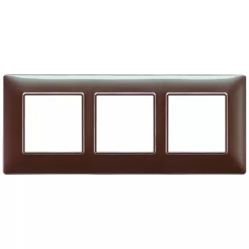 VIMAR PLANA - PLACCA 6M (2+2+2) INT57 MARRONE MIC