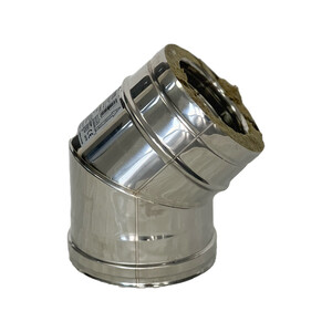 C CURVA INOX DOPPIA PARETE 45 D 13/18 CM