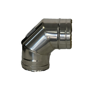 C CURVA INOX DOPPIA PARETE 90 D 13/18 CM