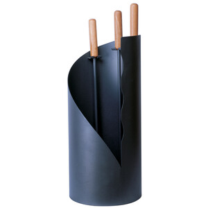 C SET ATTREZZI CAMINO C/CONTENITORE 4 PZ