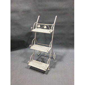 C FIORIERA C/RUO 3 RIP 54X34X78CM BIANCO ANT EPOQUE