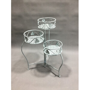 C FIORIERA 3 POSTI 44X46XH65CM AZZURRO CHIARO EPOQUE