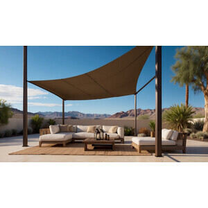 C TENDA VELA OMBREGGIANTE RETTANG HDPE 3X4 BEIGE